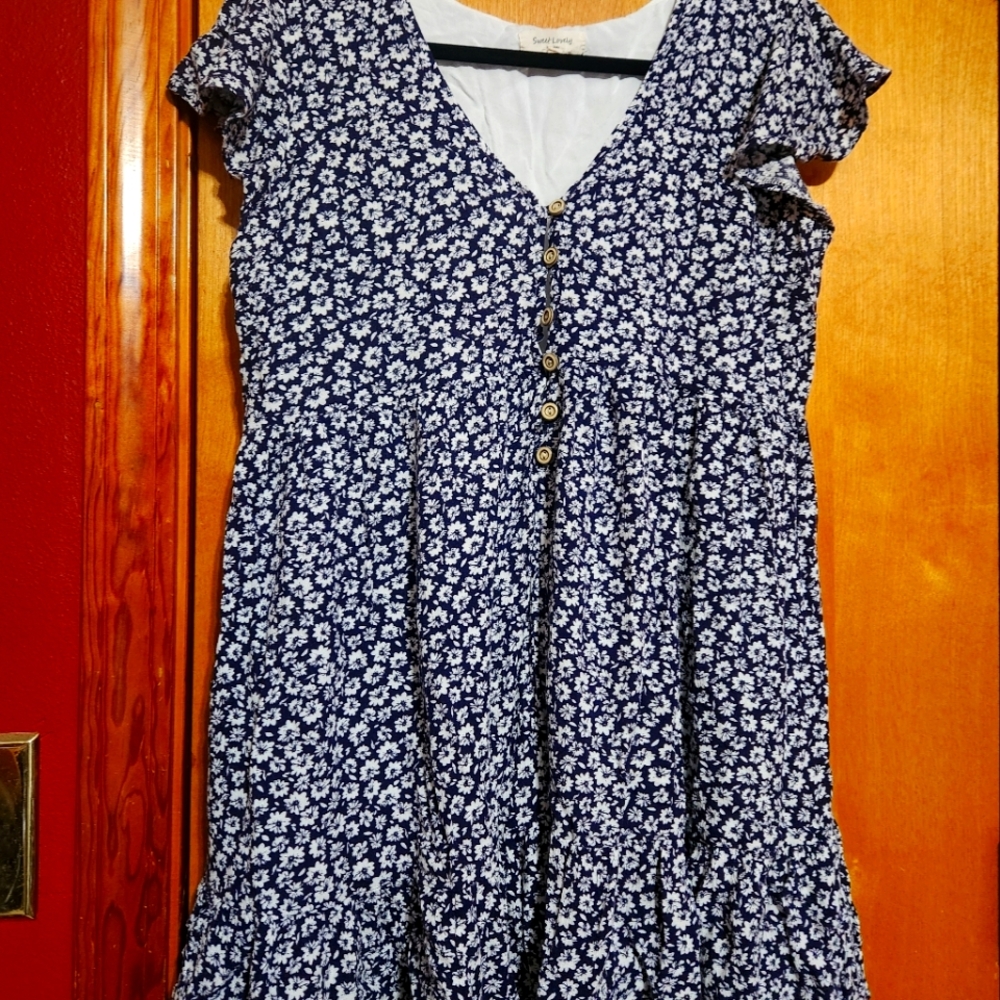 Boutique BabyDoll Button-up Dress
